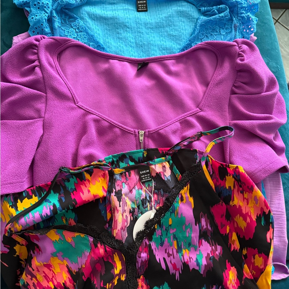 LOT OF 4 Vibrant Colored Women's Tops